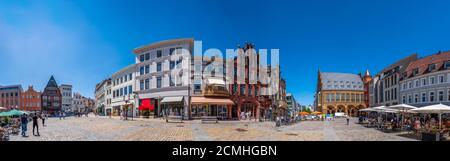 Mercato a Minden, Germania Foto Stock