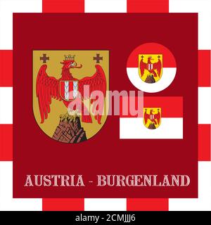 National alfieri del Burgenland - Austria Foto Stock