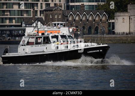 Londinium 111 Port Health Authority sul Tamigi a Londra, Regno Unito Foto Stock