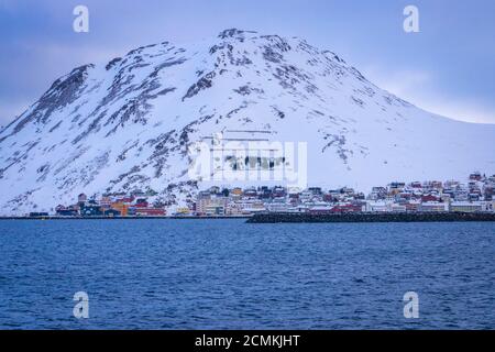 Honningsvåg e viaggio al Nordkapp in Norvegia Foto Stock