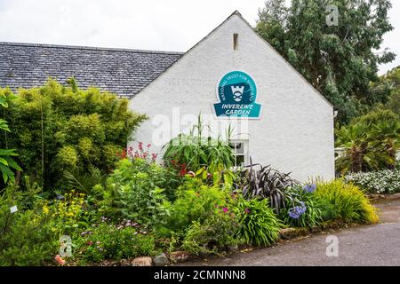 Ingresso all'Inverewe Garden, Poolewe, Wester Ross, Scozia, Regno Unito Foto Stock