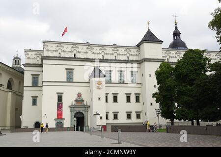 Palazzo dei Granduchi di Lituania, Lietuvos Didžiosios Kunigaikštystės valdovų rūmai Vilniaus žemutinėje pilyje, Vilnius, Lituania, Europa Foto Stock