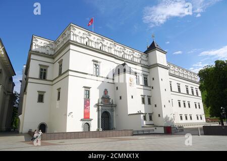 Palazzo dei Granduchi di Lituania, Lietuvos Didžiosios Kunigaikštystės valdovų rūmai Vilniaus žemutinėje pilyje, Vilnius, Lituania, Europa Foto Stock