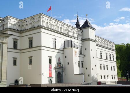 Palazzo dei Granduchi di Lituania, Lietuvos Didžiosios Kunigaikštystės valdovų rūmai Vilniaus žemutinėje pilyje, Vilnius, Lituania, Europa Foto Stock