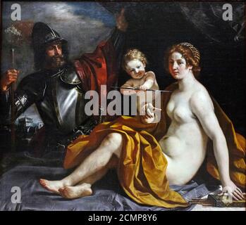 Italia Emilia Romagna Modena: Galleria Estense - Venere, Marte e Cupido - Guercino 1666 Foto Stock