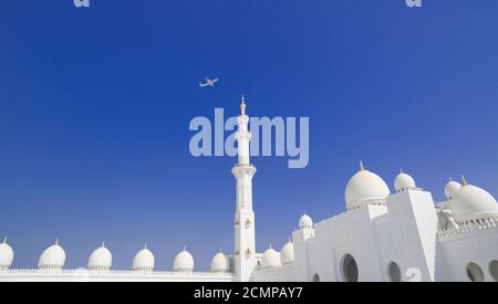 Moschea Sheikh Zayed nella città di Abu Adabi Foto Stock