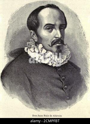 Juan Ruiz de Alarcón (E.. Gimeno). Foto Stock