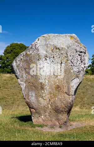 Le pietre erette di Avebury sono un monumento dell'henge neolitico nel Wiltshire, Inghilterra Foto Stock