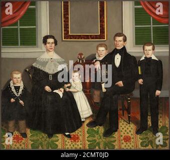 Joseph Moore e la sua famiglia di Erastus Salisbury Field. Foto Stock