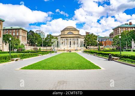 Low Memorial Library e Quad, Columbia University, New York City, New York, Stati Uniti Foto Stock