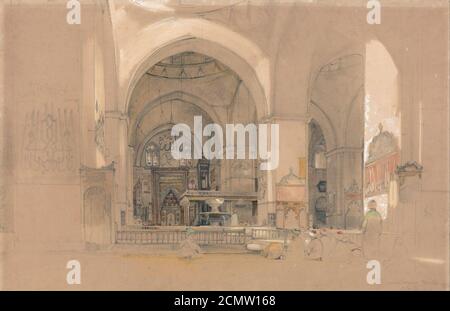 John Frederick Lewis - interno della Grande Moschea, (Ulucami) Bursa, Turchia Foto Stock