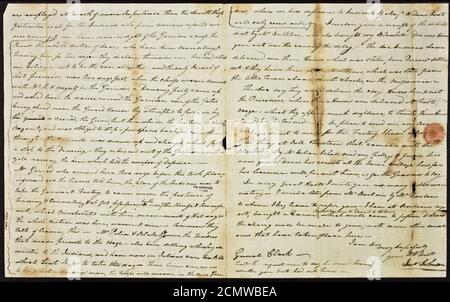 Lettera di John Johnson a William Clark, 1809 Foto Stock