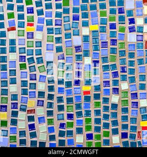 Modello di mosaico colorato come sfondo Foto Stock