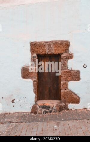 Immagine della vecchia porta di Teguise Lanzarote, Isole Canarie, Spagna Foto Stock