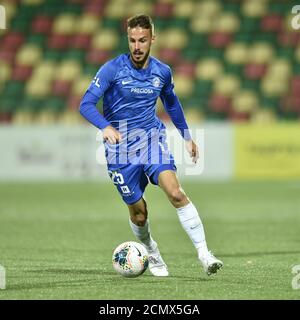 Vilnius, Lituania. 17 Settembre 2020. JAKUB HROMADA di Liberec in azione durante i qualificatori della UEFA Europa League, 2° turno di qualificazione, tra FK Riteriai e Slovan Liberec a Vilnius, lituana, 17 settembre 2020. Credit: Radek Petrasek/CTK Photo/Alamy Live News Foto Stock