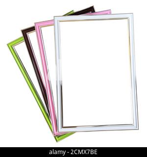 Set di frame isolati su sfondo bianco Foto Stock