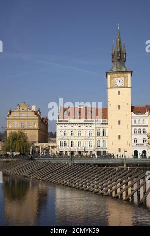 Museo Bedrich Smetana al Molo Smetana, Praga Foto Stock