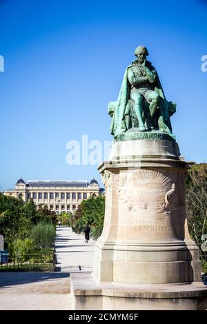 Statua di Lamarck nel Parco Jardin des plantes, Parigi, Francia Foto Stock