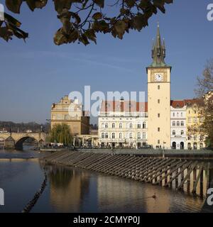 Museo Bedrich Smetana al Molo Smetana, Praga Foto Stock