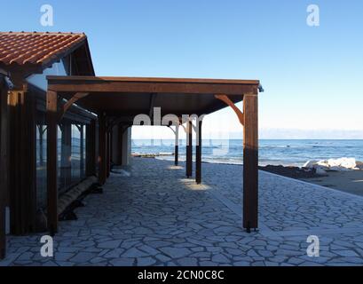 The A Hotels, Roda Beach Hotel, Resort and Spa, Roda, Corfù, Grecia in inverno Foto Stock