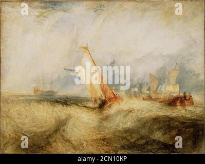 Joseph Mallord William Turner (inglese - Van Tromp, andando a Please i suoi Maestri Foto Stock