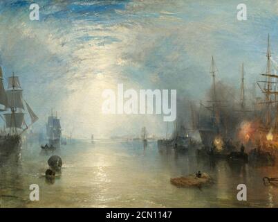 Joseph Mallord William Turner - Keelmen ansante in carboni al chiaro di luna Foto Stock