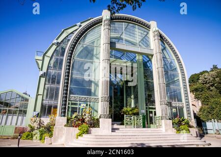 Serra nel giardino botanico Jardin Des Plantes, Parigi, Francia Foto Stock