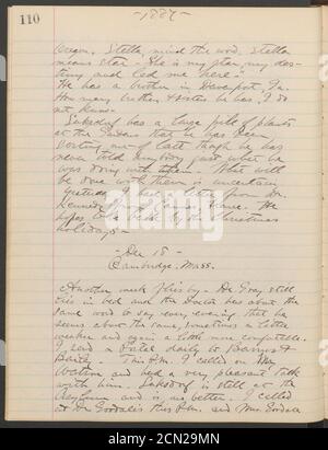 Giornale di registrazione, 1887-1890 (incluso) (pagina 110) Foto Stock