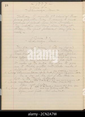 Giornale di registrazione, 1887-1890 (incluso) (pagina 18) Foto Stock