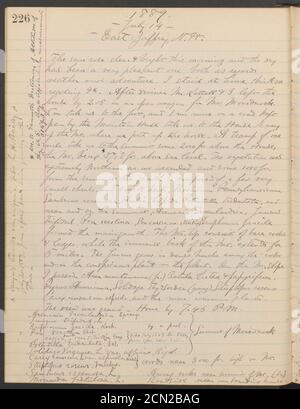 Giornale di registrazione, 1887-1890 (incluso) (pagina 226) Foto Stock