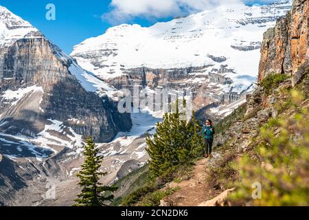 Escursione Devil's Thumb Peak nel Parco Nazionale del Lago Louise Banff Foto Stock