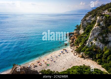 Spiaggia Cala Fuili a Orosei Golf, Sardegna, Italia Foto Stock