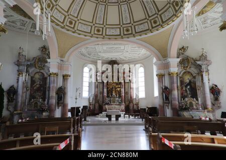 Chiesa della Trinità sulla montagna omonima, Spaichingen Foto Stock