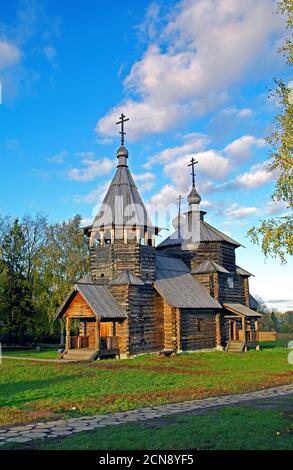 Chiesa di legno nel museo di Suzdal. Foto Stock