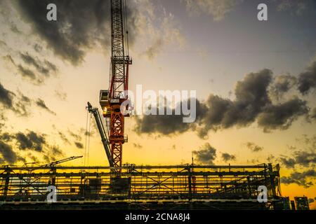 Cantiere di un alto edificio Foto Stock