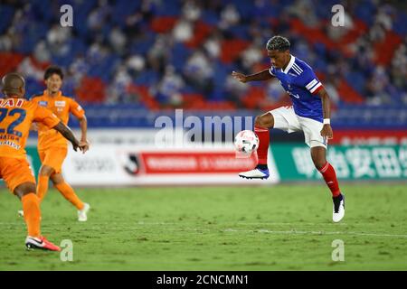ADO Onaiwu (45) di Yokohama F. Marinos durante la partita di calcio J.League J1 tra Yokohama F. Marinos 3-0 Shimizu S-Pulse al Nissan Stadium il 16 settembre 2020 a Yokohama, Kanagawa, Giappone. Credit: Kenzaburo Matsuoka/AFLO/Alamy Live News Foto Stock