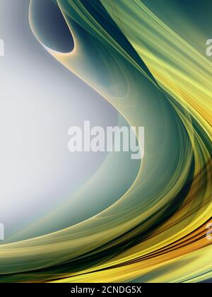 linee lisce verdi e gialle Foto Stock