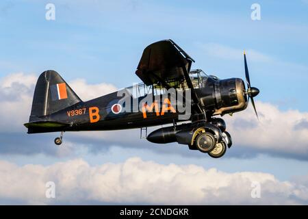 1940 Westland Lysander lla è un velivolo britannico di collegamento e cooperazione dell'esercito prodotto da Westland Aircraft. Foto Stock