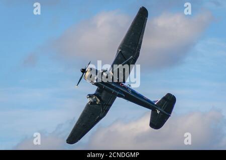 1940 Westland Lysander lla è un velivolo britannico di collegamento e cooperazione dell'esercito prodotto da Westland Aircraft. Foto Stock