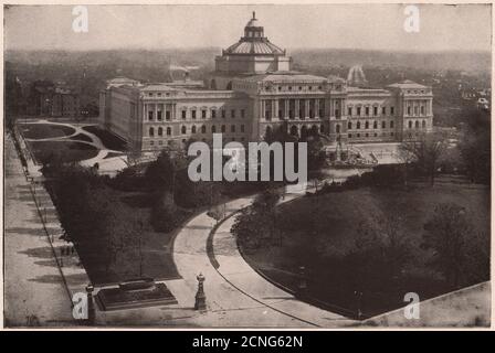 Congressional Library, Washington, D.C. Washington DC 1903 vecchia stampa antica Foto Stock