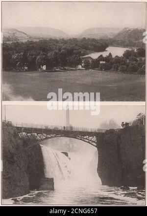 New Jersey: Delaware Water Gap da Manunka Chunk. Cascate Passaic, Paterson 1903 Foto Stock