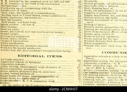 . Il maestro ferroviario meccanico. Artment, the, some ciniMi.Ill .11 c 11 -■ ■ H.G.O. relazioni con altri dipartimenti- Prove t Prove Improvementsaid Inveiitlons; se le ferrovie prendono acloni concertati - Jas. Caldaie locomotive Howard Testing - J. S. dispositivi di chiusura dell'acceleratore e locomotive a scomparsa-EDW. Note OST XHK MESE. Zione, progressi recenti in ! Treno merci più lungo equipaggiato con Stem, Williams, WhiteCb boiler cliler S(Caldaie, Bordeiitown celebrazione, sixtiethof vapore locomolive e automobili. Compresso rimozione. Ganasce freno, il Ross, Auto per gli invasidi!!!!!!!!! Auto incorniciatura per il salotto himI si,-[ adottare Foto Stock