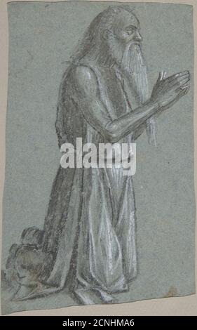 San Girolamo (recto); Soldato con Spearer (verso), 1460-1525. Foto Stock