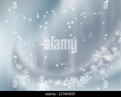 neve che cade Foto Stock