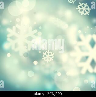 Inverno sfondo con i fiocchi di neve Foto Stock