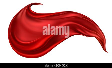 tessuto di seta rosso volante Foto Stock
