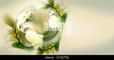Immagine concettuale del mondo verde Foto Stock