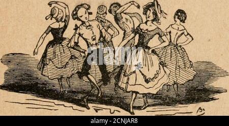 . Histoire d'un casse-noisette . LE ROYAUME DES POUPÉES. 195 dit alors casse-Noisette en tendant la main à Marie,pardonnez-moi de vous avoir offert un si chétif bal-let; mais ces marauds-là ne savent que répéteréternellement le même pas quils ont déjà fait centfois. Quant aux chasseurs, ils ont soufflé dans leurscors comme des fainéants, et je vous réponds quilsauront affaire à moi. XMais laissons là ces drôles,. Et continuons la Promenade, si elle vous plaît. Jai cependant trouvé tout cela bien char-mant, dit Marie se rendant à linvication de casse-Noisette, et il me semble, mon cher monsie Foto Stock