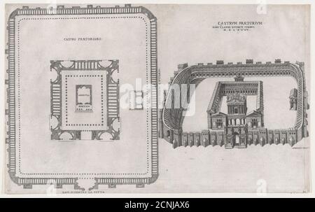 Speculum Romanae Magnificentiae: Castrum Praetorium, 1581. Foto Stock