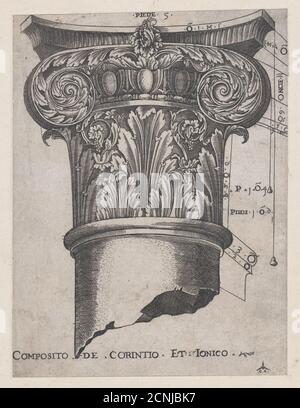 Speculum Romanae Magnificentiae: Composto di Corinzi e Ionic, ca. 1537. Foto Stock